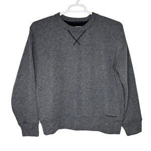 Smartwool Sweatshirt Terry Crew Neck Men Small Gray Pullover Merino Wool Outdoor